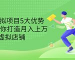 拆解虚拟项目5大优势,0基础教你打造月入上万虚拟店铺(无水印)-木石资源网