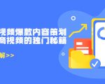 带货短视频爆款内容策划,关于电商视频的独门秘籍(价值499元)-木石资源网