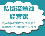 16堂私域流量池经营课:低成本实现指数级销售增长,零基础没人脉也能月入过万-木石资源网