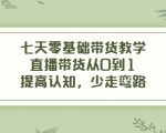 七天零基础带货教学,直播带货从0到1,提高认知,少走弯路-木石资源网