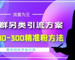 价值888的QQ群另类引流方案,半自动操作日200~300精准粉方法【视频教程】-木石资源网