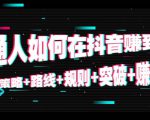 普通人如何在抖音赚到钱：策略 路线 规则 突破 赚钱（10节课）-木石资源网