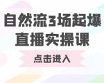 自然流3场起爆直播实操课 双标签交互拉号实战系统课-木石资源网
