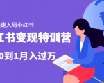 小红书变现特训营：带你快速入局小红书，从0到1月入过万-木石资源网