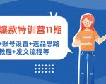 小红书爆款特训营11期：人设定位+账号设置+选品思路+拍照教程+发文流程等-木石资源网