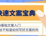 快速文案宝典，0基础文案入门，给不知道如何写好文案的你-木石资源网