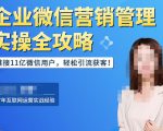 企业微信营销管理实操全攻略，链接11亿微信用户，轻松引流获客！-木石资源网