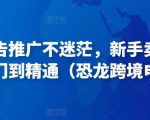 亚马逊广告推广不迷茫，新手卖家产品运营入门到精通（恐龙跨境电商）-木石资源网