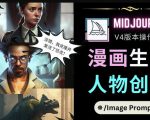 Midjourney V4版本操作教程：2个简单参数，完成漫画生成，人物创建-木石资源网