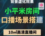 小平米口播画面场景搭建:10m高清直播间,背景虚化效果!-木石资源网