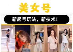 2023抖音快手短视频美女号课程制作玩法教程，美女号搬运新起号玩法，新技术（素材+教程）-木石资源网