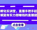 直播孵化实训营,直播手把手起号,赋能有实力想赚钱的直播团队-木石资源网