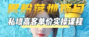 【男粉落地项目】零基础玩转男粉短视频转私域日产500+,2023男粉高客单价实操教程-木石资源网