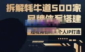 牛牛·500家餐饮品牌搭建&短视频深度解析,拆解牦牛道500家品牌体系搭建-木石资源网