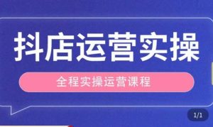抖店运营全程实操教学课,实体店老板想转型直播带货,想从事直播带货运营,中控,主播行业的小白-木石资源网