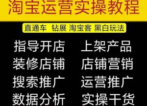 2023淘宝开店教程0基础到高级全套视频网店电商运营培训教学课程-木石资源网