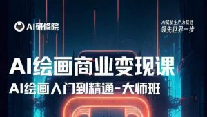 AI绘画商业研修班训练营，从入门到精通，熟练使用AI工具到将AI绘画技术应用到各类商业场景的变现课-木石资源网