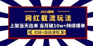2023网红·同款截流玩法【初级+高级课程】上架当天出单当月破10w+持续爆单-木石资源网