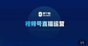 那个腾·视频号直播运营,视频号直播推流逻辑/流量渠道解析/直播起号攻略/直播实操技巧-木石资源网