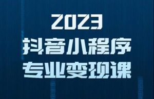 2023年抖音小程序变现保姆级教程,0粉丝新号,无需实名,3天起号,第1条视频就有收入-木石资源网