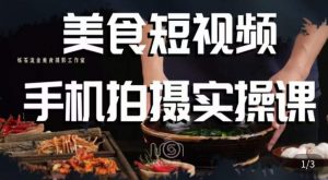 烁石·美食视频手机拍摄实操课，​美食摄影理论、手机拍摄相关设置、剪辑调色、布光原理等内容-木石资源网