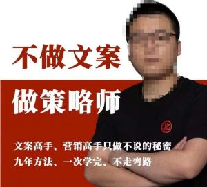 不做文案做策略师《策略师内训课》，北部蓝天抖音同款福利课-木石资源网