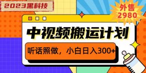 外面卖2980元2023黑科技操作中视频撸收益,听话照做小白日入300+-木石资源网