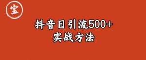 宝哥抖音直播引流私域的6个方法，日引流500+-木石资源网