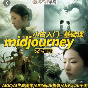 淘不掉学院·midjourney小白入门基础,AI摄影+AI设计+AI绘画-AIGC作图-木石资源网