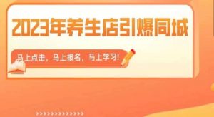 2023年养生店引爆同城,300家养生店同城号实操经验总结-木石资源网