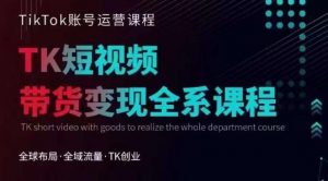 Tiktok运营线上训练营,引流爆单,急速涨粉,Tiktok短视频玩法大揭秘-木石资源网