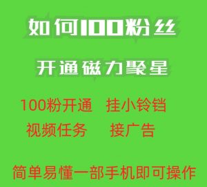 最新外面收费398的快手100粉开通磁力聚星方法操作简单秒开-木石资源网