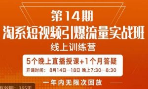 南掌柜·淘系短视频引爆流量实战班，​短视频是一个没有天花板的流量入口-木石资源网