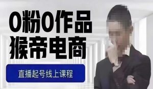 猴帝最新1600线上课，0粉起号实操教学，自然流量天花板，7-8月9节，20+小时-木石资源网