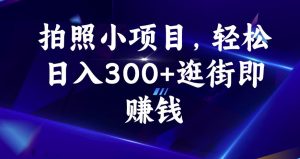 拍照小项目,轻松日入300+逛街即赚钱【揭秘】-木石资源网