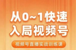 陈厂长·从0-1快速入局视频号课程,视频号直播实战训练课-木石资源网