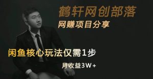 闲鱼核心玩法不卖货也能1年变现20W，玩法简单-木石资源网