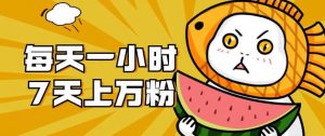 暴力涨粉项目：每天一小时，七天上万粉【揭秘】-木石资源网