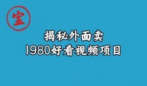 宝哥揭秘外面卖1980好看视频项目，投入时间少，操作难度低-木石资源网