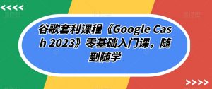 谷歌套利课程《Google Cash 2023》零基础入门课,随到随学-木石资源网
