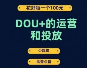 DOU+的运营和投放，花1条DOU+的钱，成为DOU+的投放高手，少走弯路不采坑-木石资源网