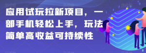 应用试玩拉新项目,一部手机轻松上手,玩法简单高收益可持续性【揭秘】-木石资源网