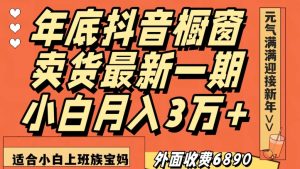 外面收费6890元年底抖音橱窗卖货最新一期,小白月入3万,适合小白上班族宝妈【揭秘】-木石资源网