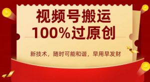 外边收费599创作者分成计划,视频号搬运100%过原创,新技术,适合零基础小白,月入两万+【揭秘】-木石资源网