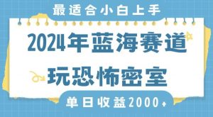 2024年蓝海赛道玩恐怖密室日入2000+,无需露脸,不要担心不会玩游戏,小白直接上手,保姆式教学【揭秘】-木石资源网