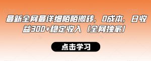 最新全网最详细陌陌搬砖,0成本,日收益300+稳定收入(全网独家)【揭秘】-木石资源网