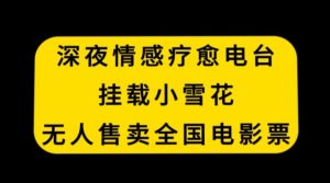 深夜情感疗愈电台,挂载小雪花,无人售卖全国电影票【揭秘】-木石资源网