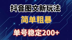 抖音图文流量变现,抖音图文新玩法,日入200+【揭秘】-木石资源网