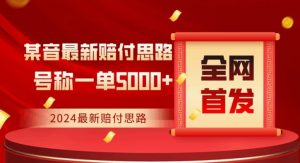 全网首发,2024最新抖音赔付项目,号称一单5000+保姆级拆解【仅揭秘】-木石资源网