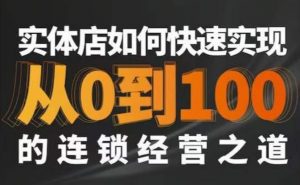 星哥·实体如何快速实现从0-100的连锁经营之道-木石资源网